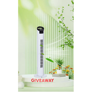 Free HOMCOM Freestanding Tower Fan