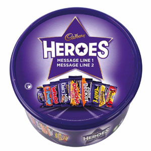 Free Cadbury Personalised Heroes Tub