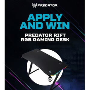 Free Predator Rift RGB Gaming Desk